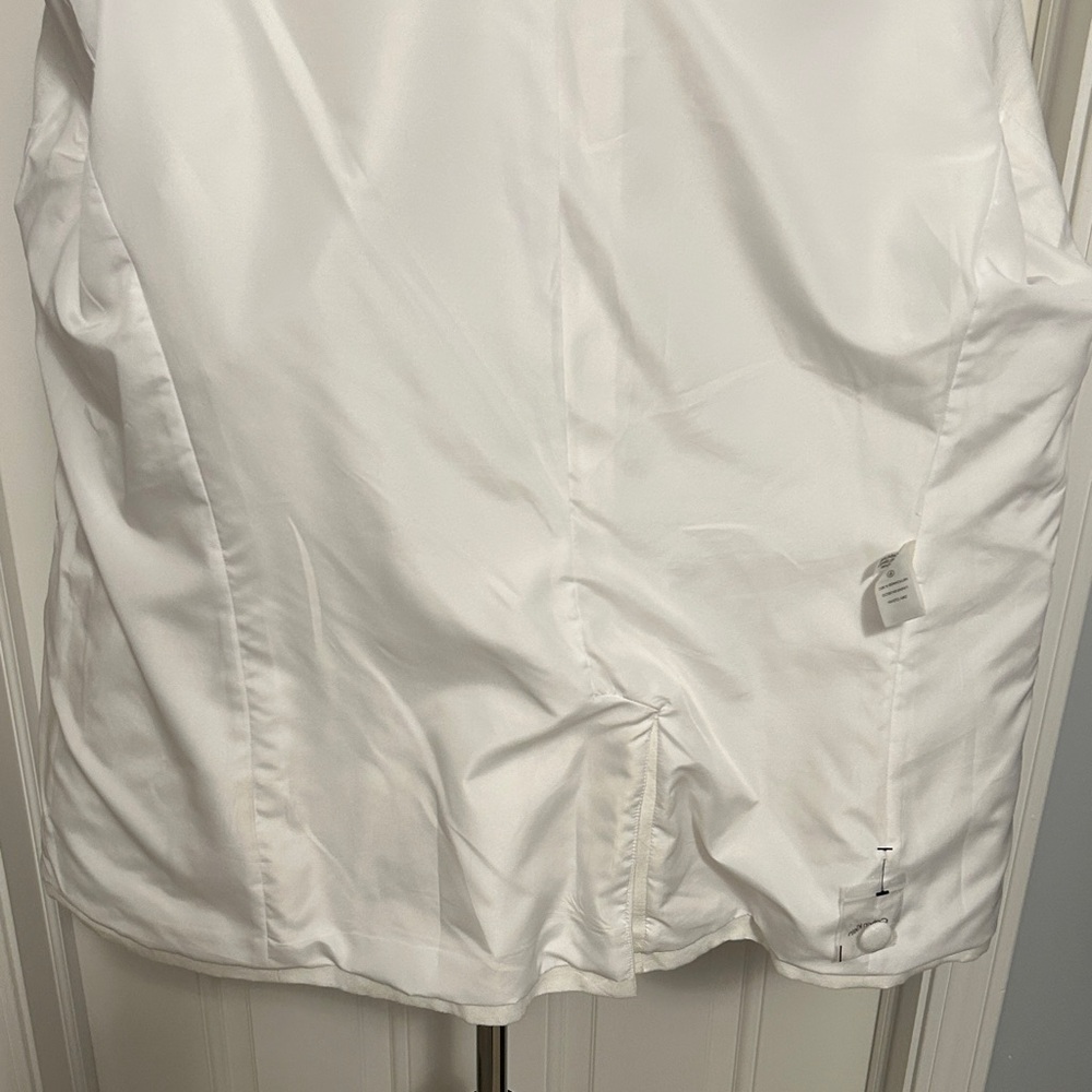 Calvin Klein Classic White Blazer new without tag womens size 16 ruched sleeves - Picture 6 of 8